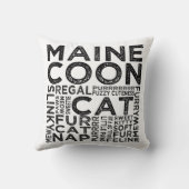 メインクーンキャットタイポグラフィ クッション (裏面)