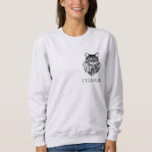 メインクーンキャットハパーソナライズされたンドスケッチ スウェットシャツ (正面)