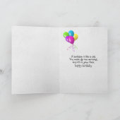 メインクーンキャット顔誕生日 カード (内部)