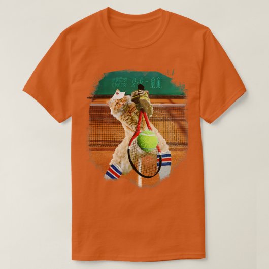 メインクーンキャッ遊トテニス1 Tシャツ (デザイン正面)