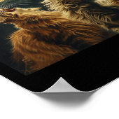 メインクーンハウルアットムーン猫好き ポスター (角)