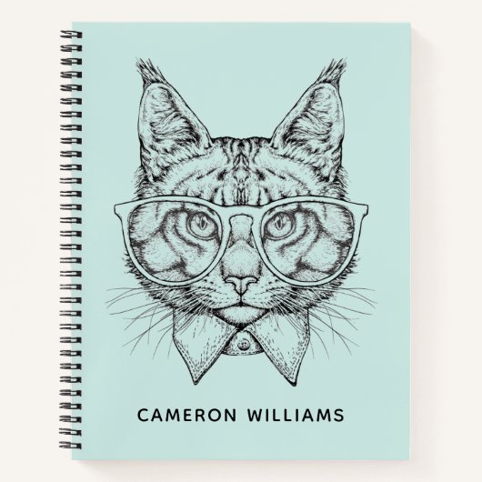 メインクーンポートレート |名前の追加 ノートブック (正面)