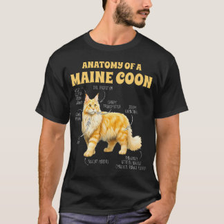 メインクーン好き 猫ママ メインクーン猫ママの構造 Tシャツ