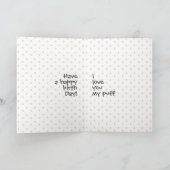 メインクーン猫の誕生日ポルカドット シーズンカード (内部)