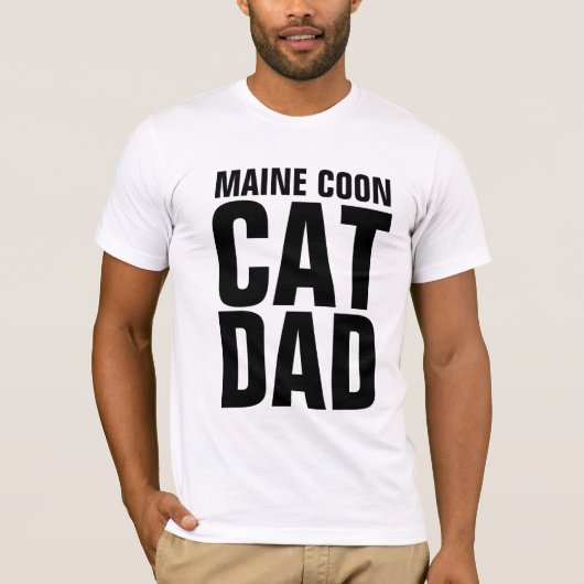 メインクーン猫パパ Tシャツ (正面)