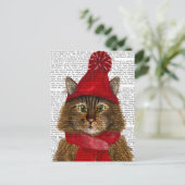 メインクーン猫 ポストカード (スタンド正面)