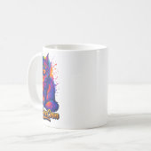 メインクーン ポップアート カラフル 猫 イラスト コーヒーマグカップ (正面左)