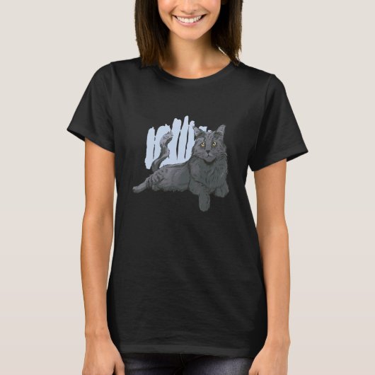 メインクーン 猫 ペット Tシャツ (正面)