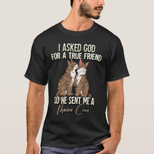 メインクーン 猫 7 Tシャツ (正面)