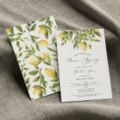 メインスクイズイエローレモンブライダルシャワーアマルフィ 招待状