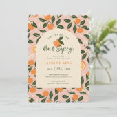 メインスクイズオレンジシトラスブライダルシャワー 招待状 (スタンド正面)