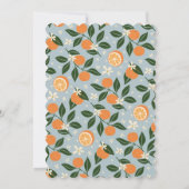 メインスクイズオレンジシトラスブライダルシャワー 招待状 (裏面)