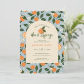 メインスクイズオレンジシトラスブライダルシャワー 招待状 (スタンド正面)