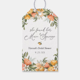メインスクイズオレンジブライダルシャワー ギフトタグ
