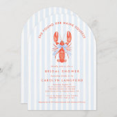 メインスクイズコーストロブスターブライダルシャワー 招待状 (正面/裏面)