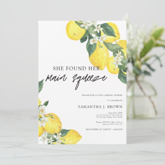 メインスクイズサマーモダンブライダルシャワー 招待状 (スタンド正面)