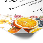 メインスクイズシトラスアドバイスブライダルシャワー標識 ポスター (角)