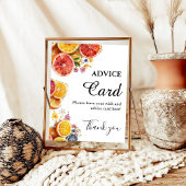 メインスクイズシトラスアドバイスブライダルシャワー標識 ポスター