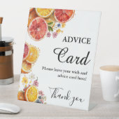 メインスクイズシトラスアドバイスブライダルシャワー標識 台座サイン (インサイチュ)