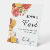 メインスクイズシトラスアドバイスブライダルシャワー標識 台座サイン (正面)