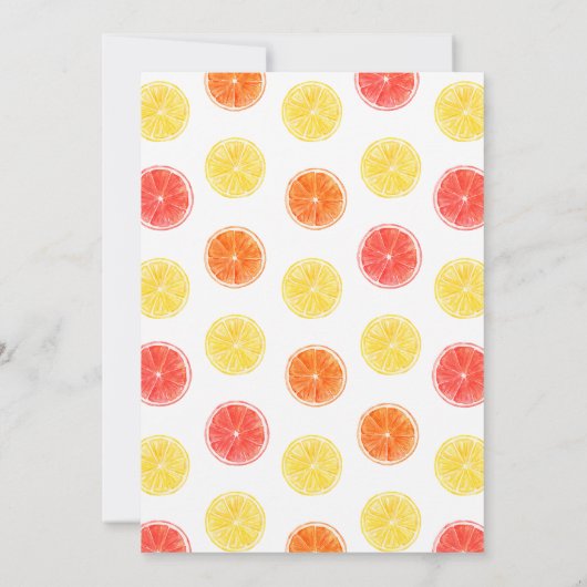 メインスクイズシトラスフローラブライダルシャワー 招待状 (裏面)