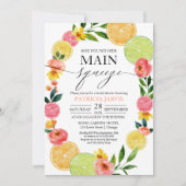 メインスクイズシトラスフローラブライダルシャワー 招待状 (正面)
