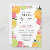 メインスクイズシトラスフローラブライダルシャワー 招待状 (正面)