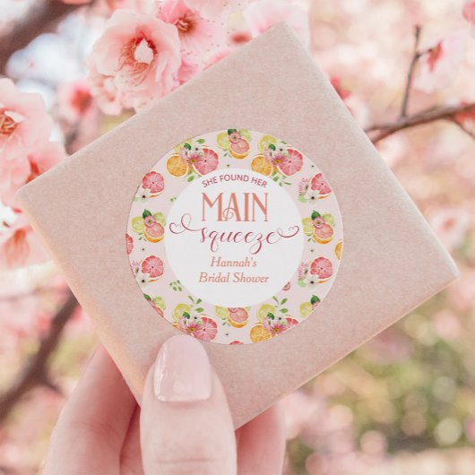 メインスクイズシトラスブライダルシャワーの恩恵 ラウンドシール