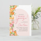 メインスクイズシトラスブライダルシャワーオレンジ 招待状 (スタンド正面)