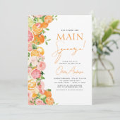メインスクイズシトラスブライダルシャワーオレンジ 招待状 (スタンド正面)