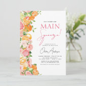 メインスクイズシトラスブライダルシャワーオレンジ 招待状 (スタンド正面)