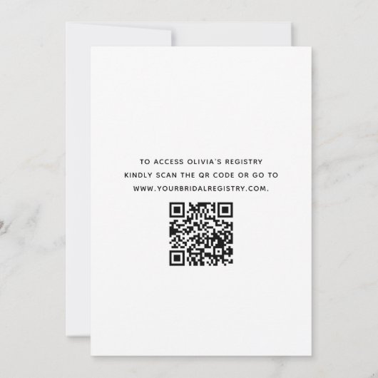 メインスクイズシトラスブライダルシャワーオレンジ 招待状 (裏面)