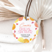 メインスクイズシトラスブライダルシャワーメッセージカード フェイバータグ