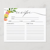 メインスクイズシトラスブライダルシャワーレシピカード (正面)