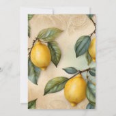 メインスクイズシトラスブライダルシャワーレモンブライト 招待状 (裏面)