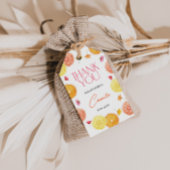 メインスクイズシトラスブライダルシャワー長方形の好み ギフトタグ