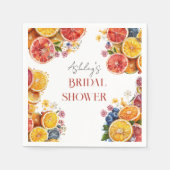 メインスクイズシトラスブライダルシャワー スタンダードカクテルナプキン (正面)