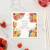 メインスクイズシトラスブライダルシャワー スタンダードカクテルナプキン (インサイチュ)