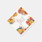 メインスクイズシトラスブライダルシャワー スタンダードカクテルナプキン (角)