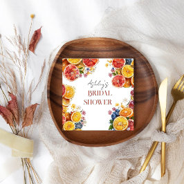 メインスクイズシトラスブライダルシャワー スタンダードカクテルナプキン