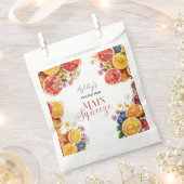 メインスクイズシトラスブライダルシャワー フェイバーバッグ (クリップ留めされた状態)