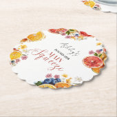 メインスクイズシトラスブライダルシャワー ペーパーコースター (アングル)