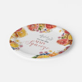 メインスクイズシトラスブライダルシャワー ペーパープレート (アングル)