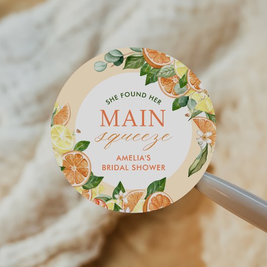 メインスクイズシトラスブライダルシャワー ラウンドシール