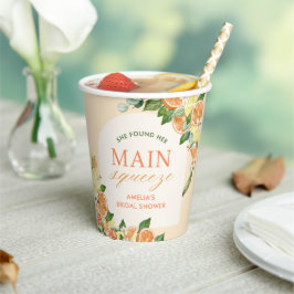 メインスクイズシトラスブライダルシャワー 紙コップ