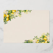 メインスクイズシトラスボホブライダルシャワー写真 箔招待状 (裏面)