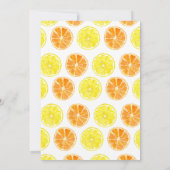 メインスクイズシトラスレモンオレンジブライダルシャワー 招待状 (裏面)