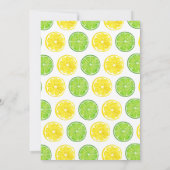 メインスクイズシトラスレモンライムブライダルシャワー 招待状 (裏面)
