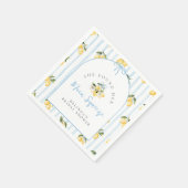 メインスクイズシトラスレモンリボンブライダルシャワー スタンダードカクテルナプキン (角)