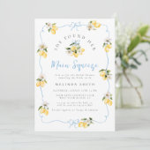 メインスクイズシトラスレモンリボンブライダルシャワー 招待状 (スタンド正面)